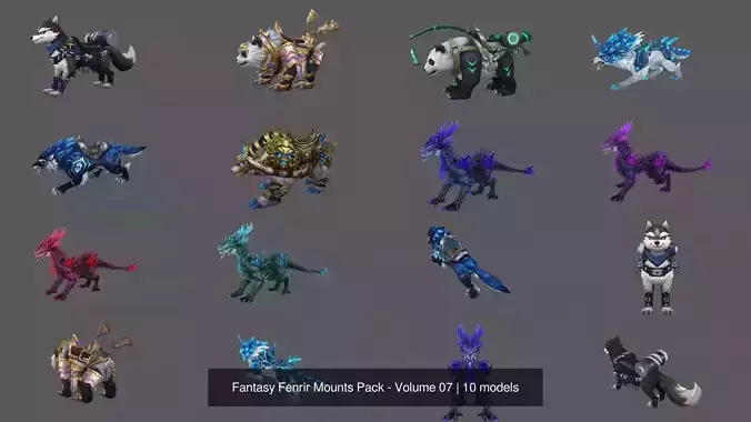 Fantasy Fenrir Mounts Pack - Volume 07