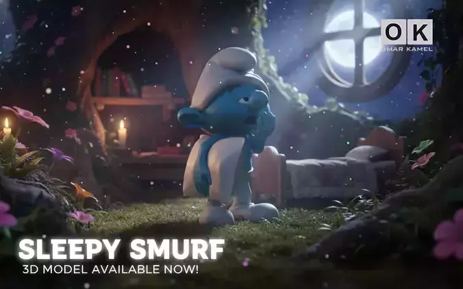 sleepy smurf