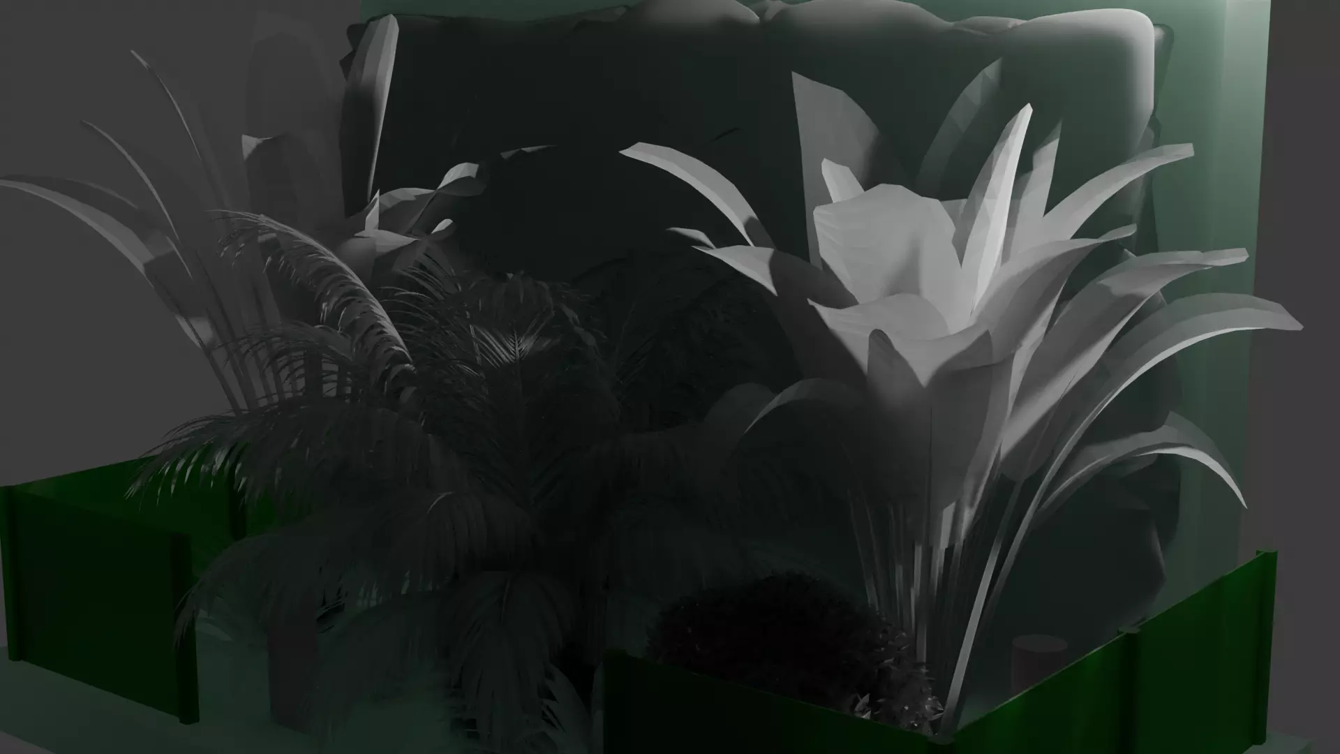 Garden Indoor - Game Ready 3D Model Low-poly 3D model_0