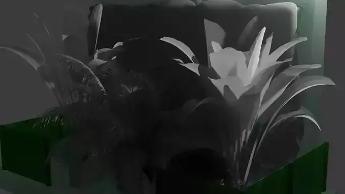 Garden Indoor - Game Ready 3D Model Low-poly 3D model