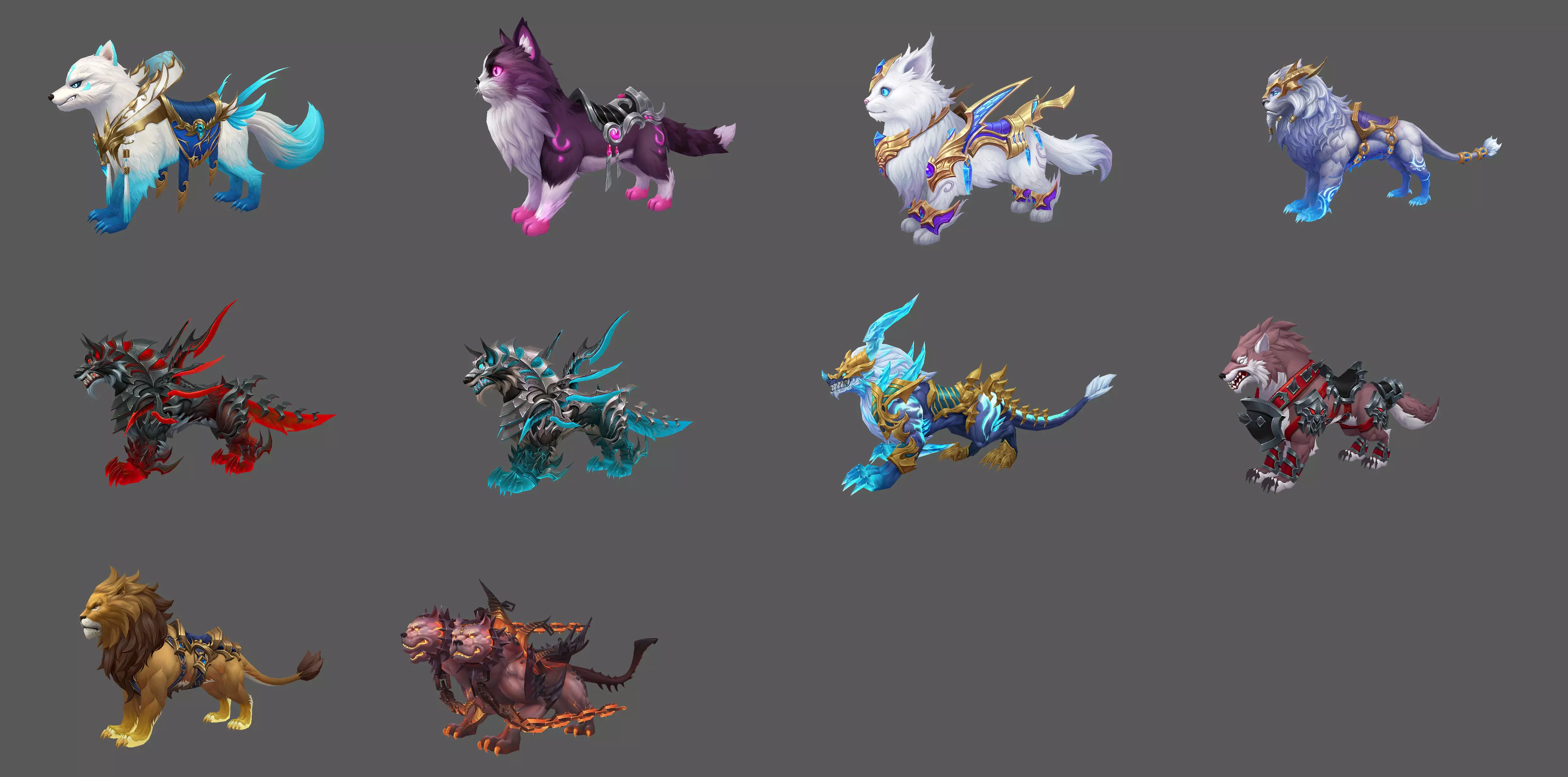 Fantasy Fenrir Mounts Pack - Volume 08 3D Model Collection_0