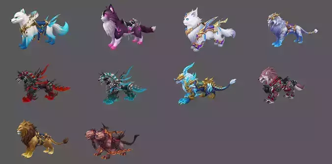 Fantasy Fenrir Mounts Pack - Volume 08