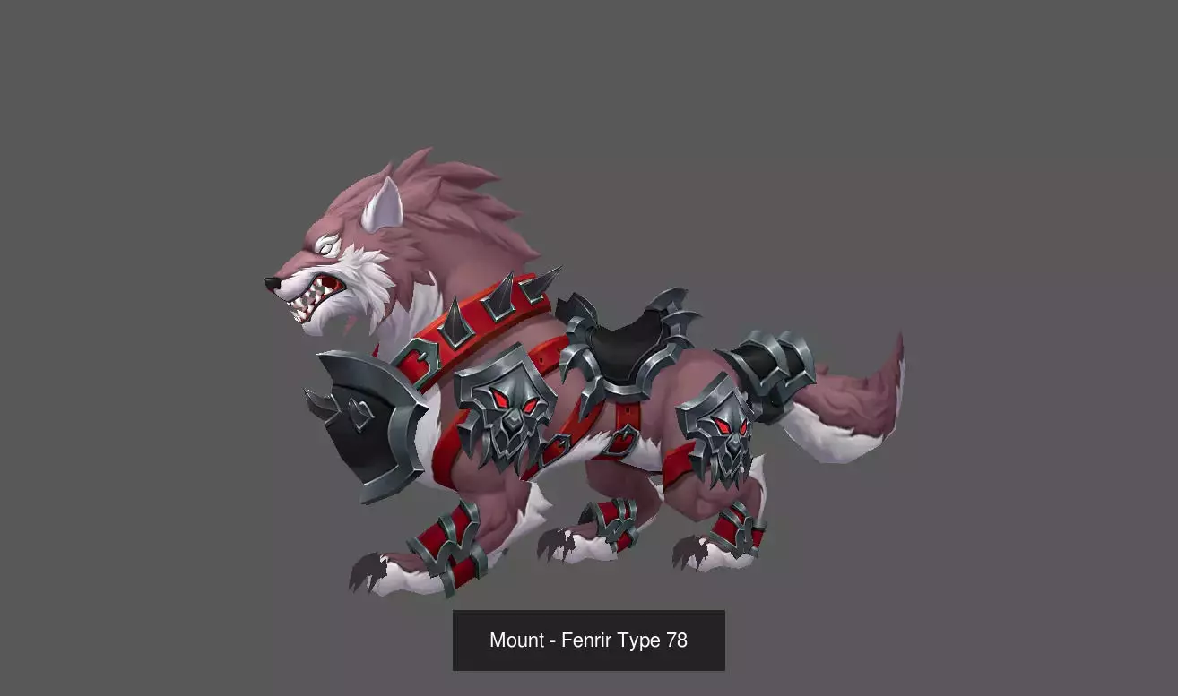 Fantasy Fenrir Mounts Pack - Volume 08 3D Model Collection_14