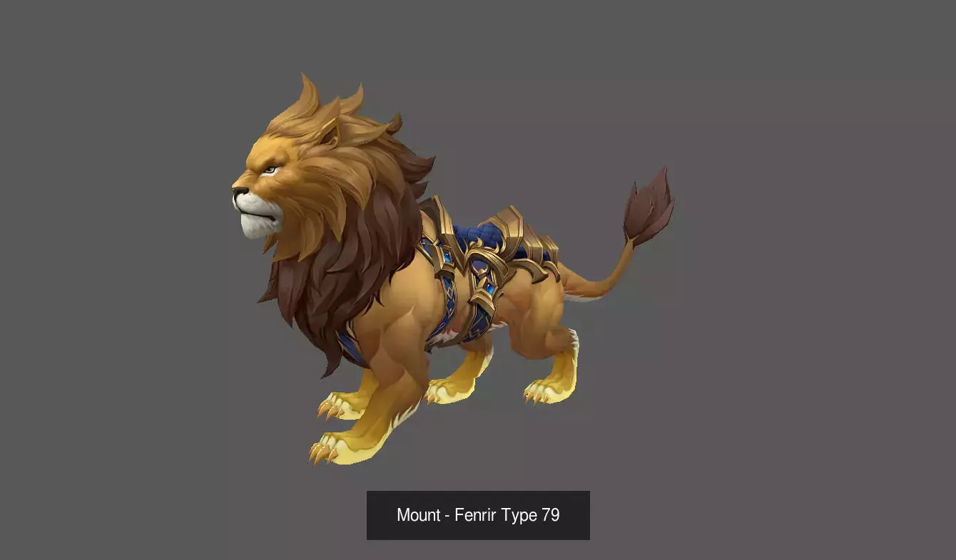 Fantasy Fenrir Mounts Pack - Volume 08 3D Model Collection_13