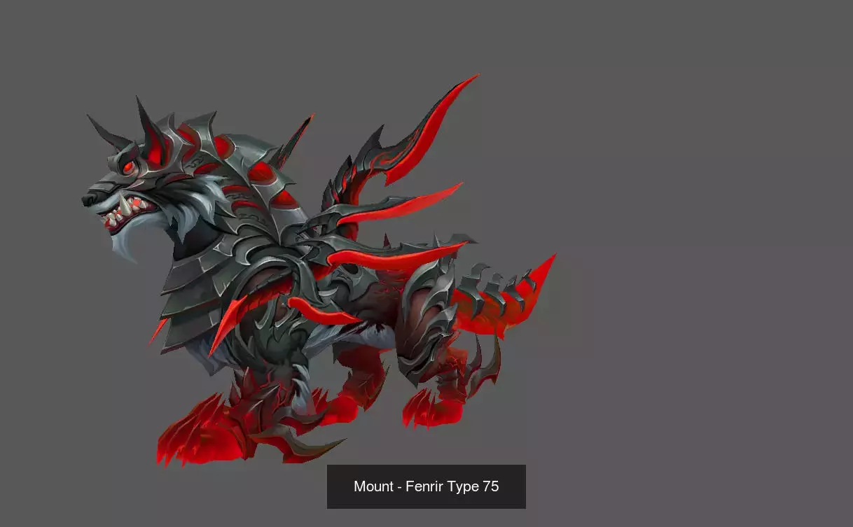 Fantasy Fenrir Mounts Pack - Volume 08 3D Model Collection_17