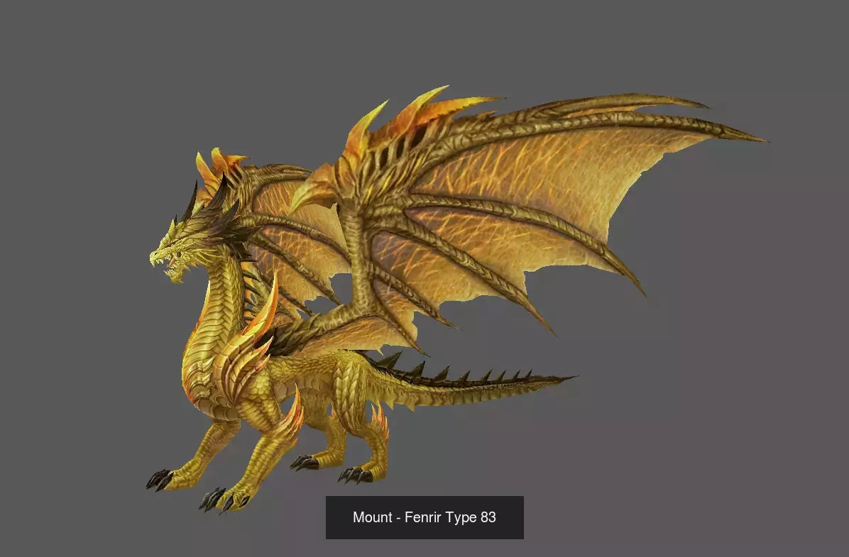 Fantasy Fenrir Mounts Pack - Volume 09 3D Model Collection_19