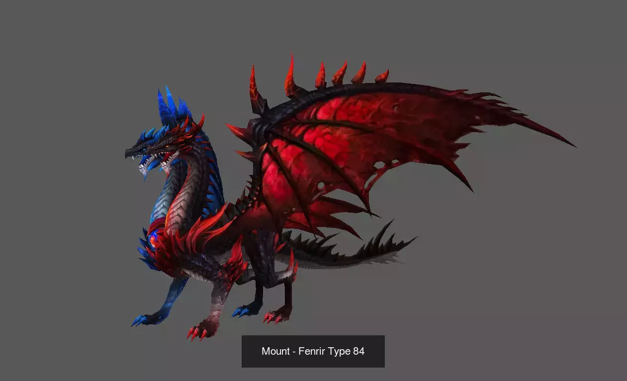 Fantasy Fenrir Mounts Pack - Volume 09 3D Model Collection_18