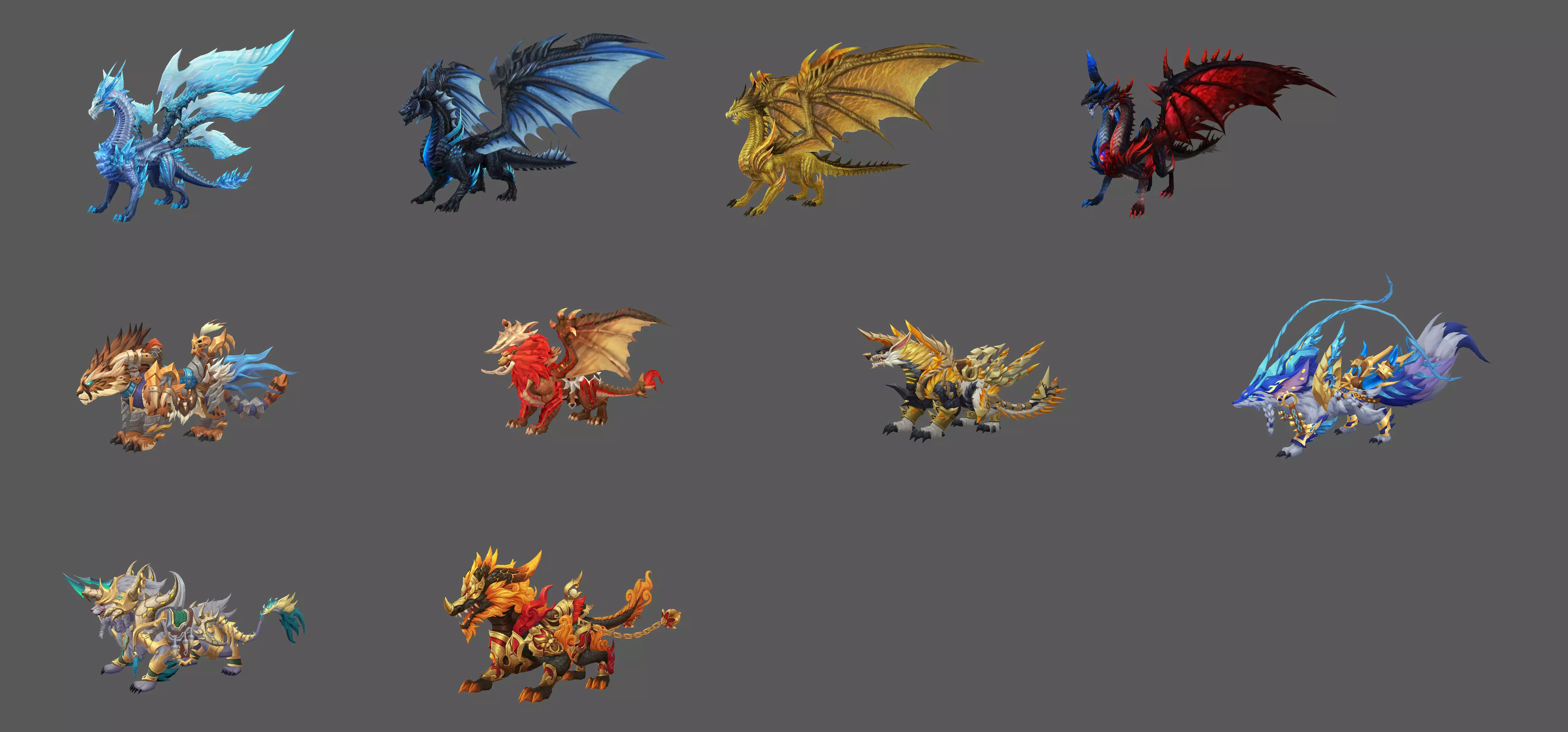 Fantasy Fenrir Mounts Pack - Volume 09 3D Model Collection_0