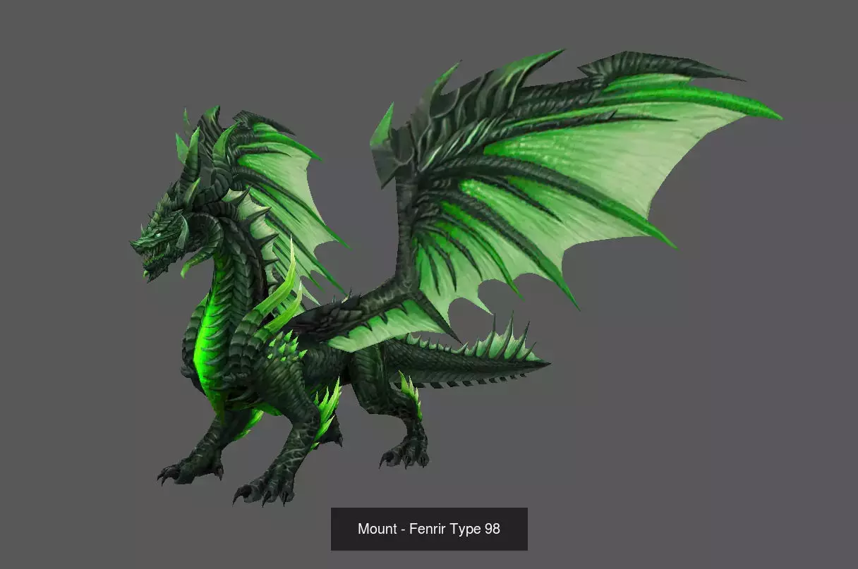 Fantasy Fenrir Mounts Pack - Volume 10 3D Model Collection_13