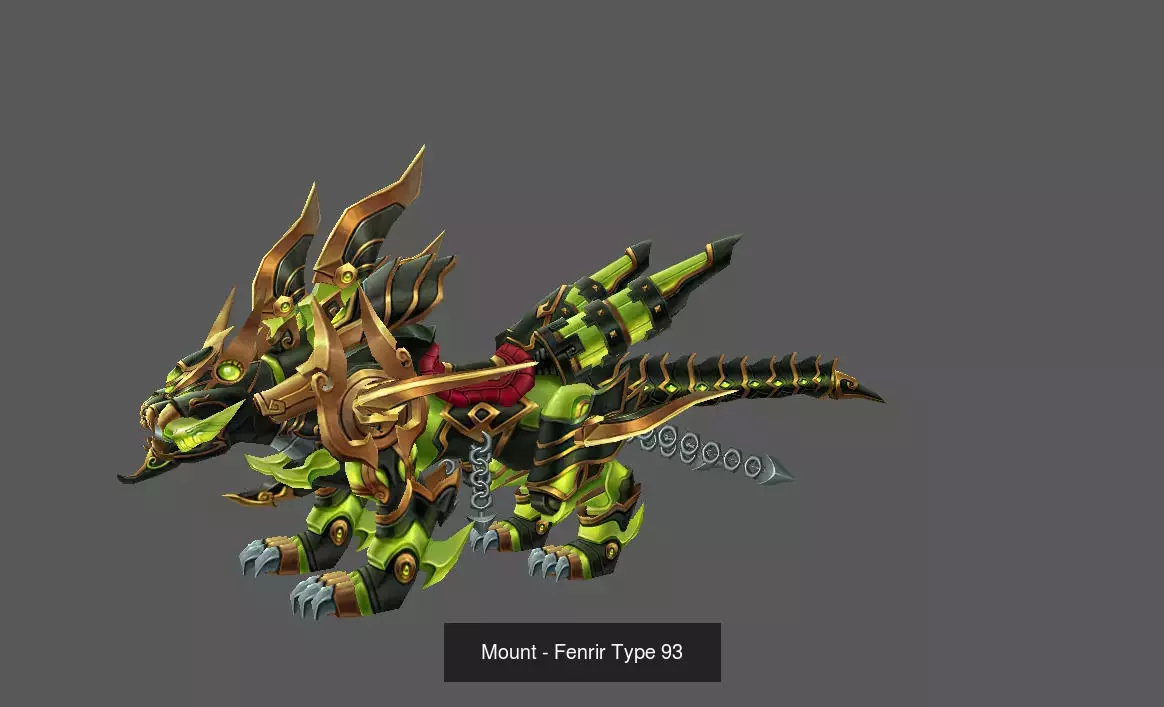 Fantasy Fenrir Mounts Pack - Volume 10 3D Model Collection_18
