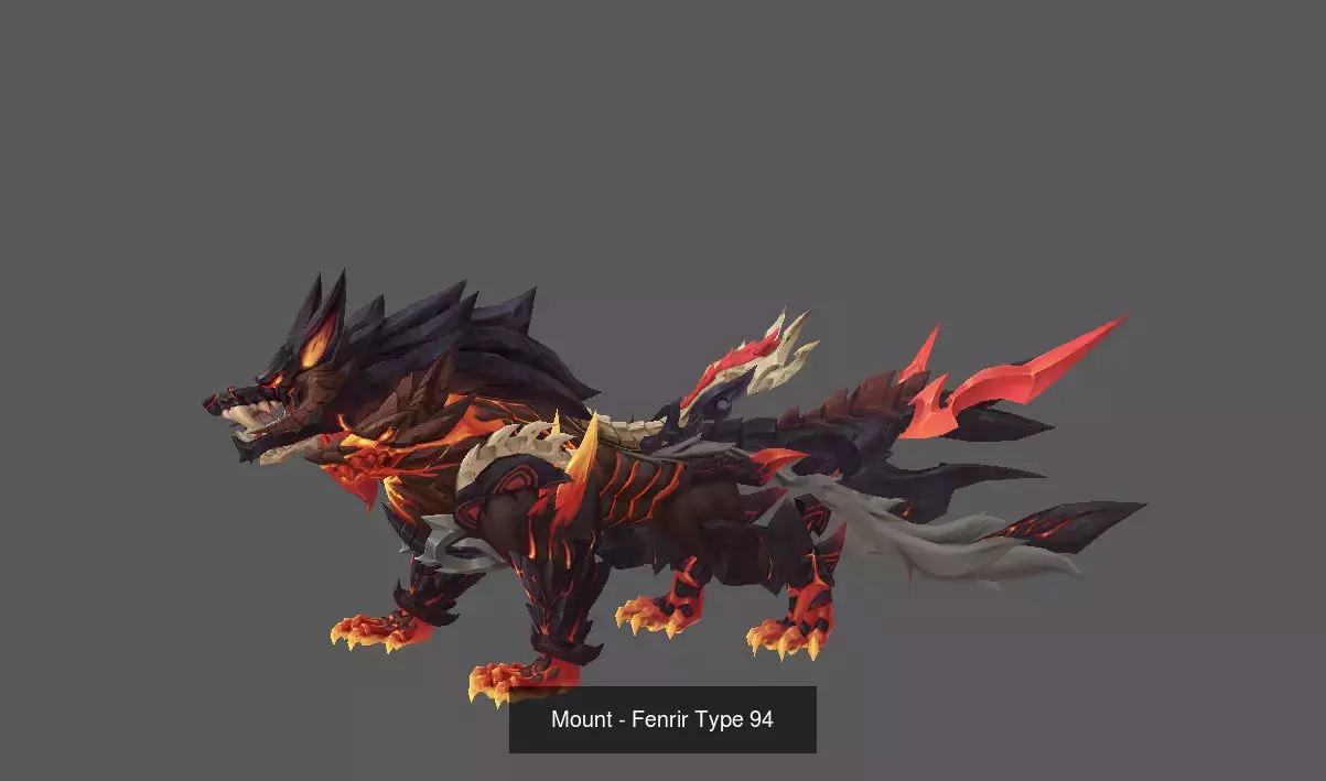 Fantasy Fenrir Mounts Pack - Volume 10 3D Model Collection_17