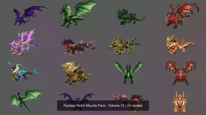 Fantasy Fenrir Mounts Pack - Volume 10