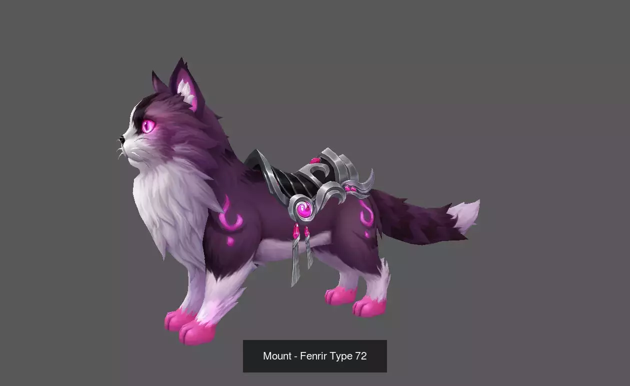 Pack of 100 Stylized Fenrir - Wolf - Bears - Dragons Mounts 3D Model Collection_158
