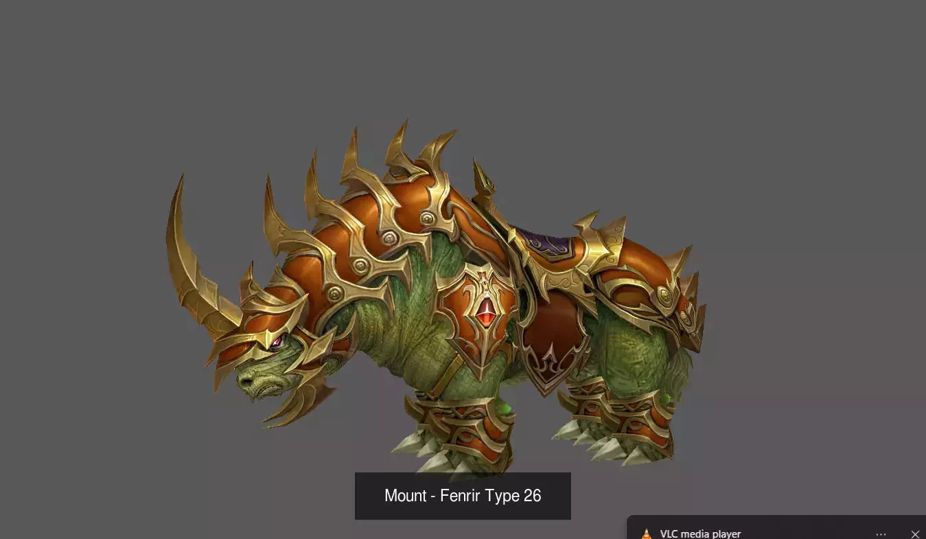 Pack of 100 Stylized Fenrir - Wolf - Bears - Dragons Mounts 3D Model Collection_204