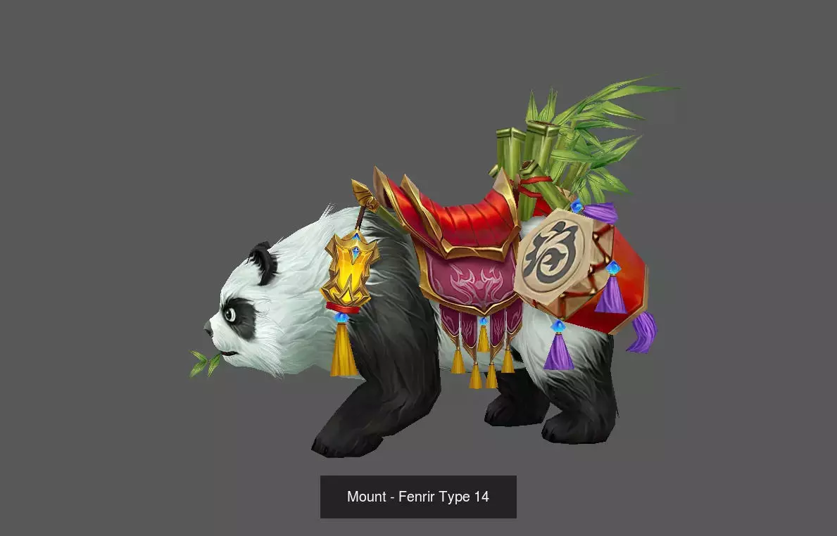 Pack of 100 Stylized Fenrir - Wolf - Bears - Dragons Mounts 3D Model Collection_216