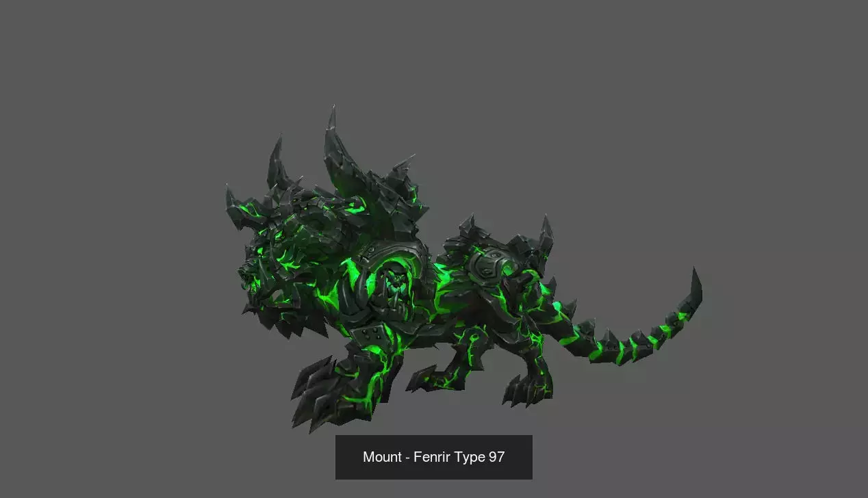 Pack of 100 Stylized Fenrir - Wolf - Bears - Dragons Mounts 3D Model Collection_124