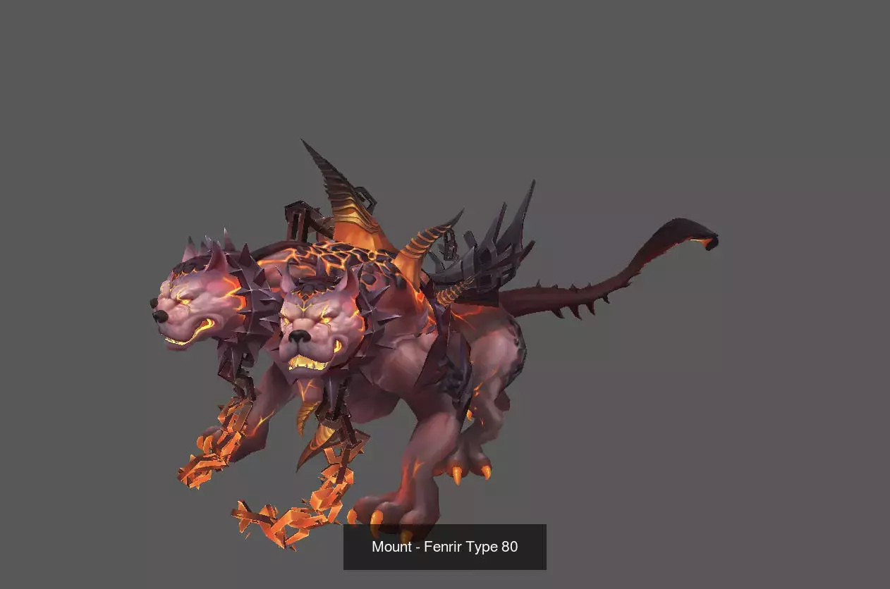 Pack of 100 Stylized Fenrir - Wolf - Bears - Dragons Mounts 3D Model Collection_150