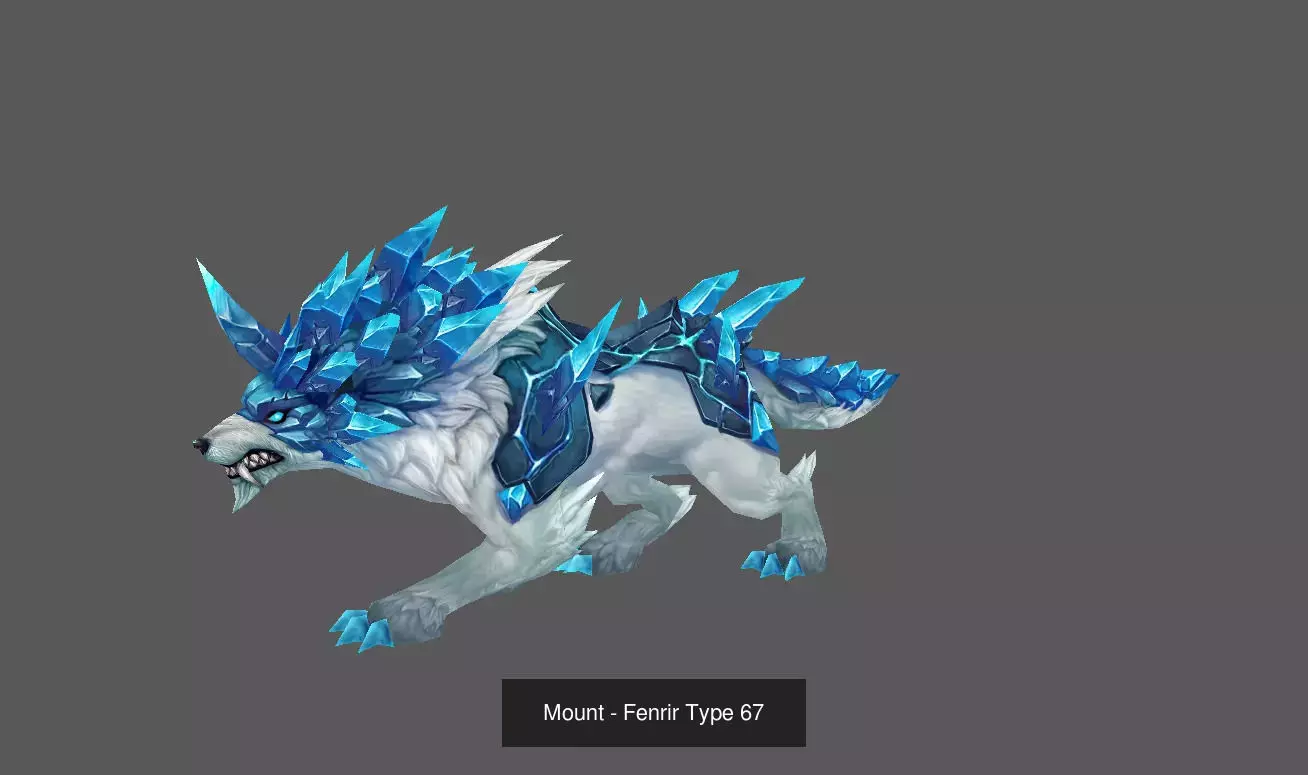 Pack of 100 Stylized Fenrir - Wolf - Bears - Dragons Mounts 3D Model Collection_163