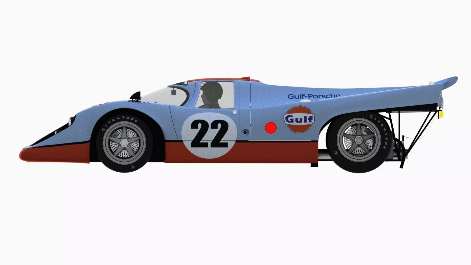 Porsche 917K 22 Gulf - 24h Le Mans 1970 3D model_12