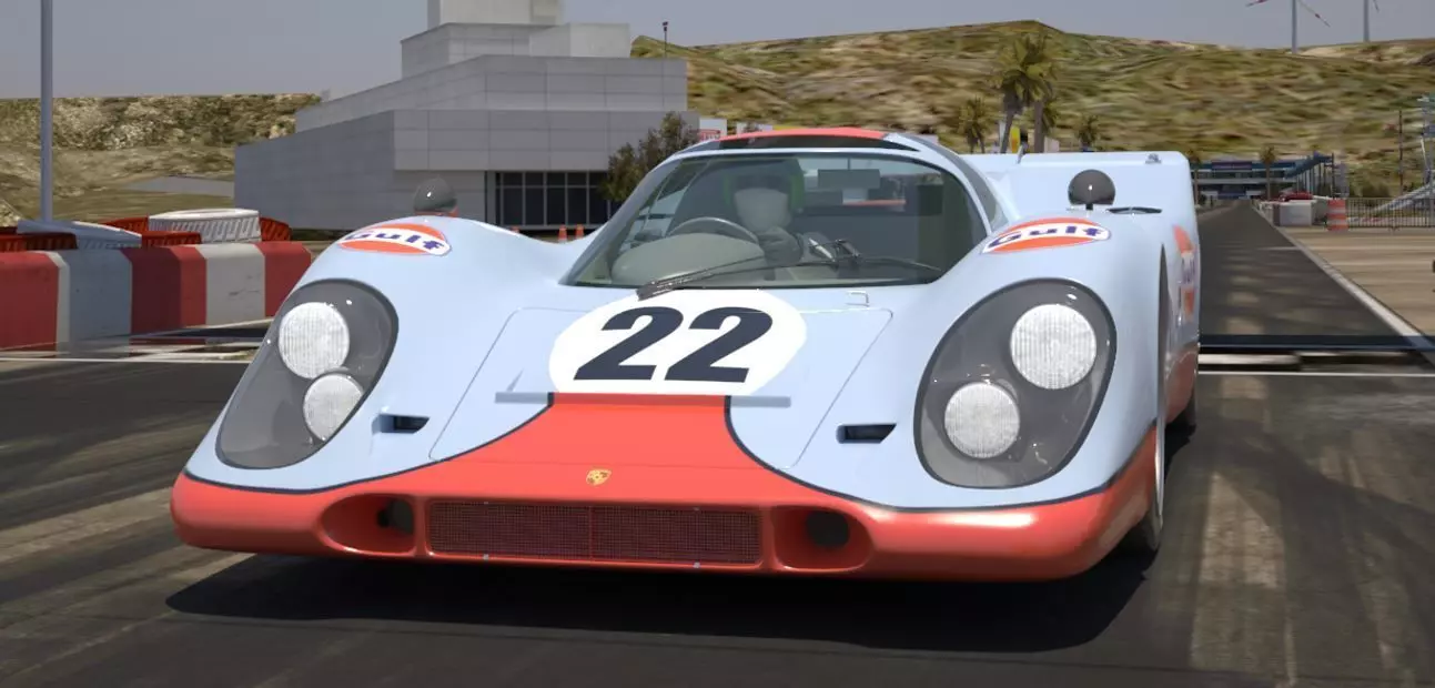Porsche 917K 22 Gulf - 24h Le Mans 1970 3D model_6