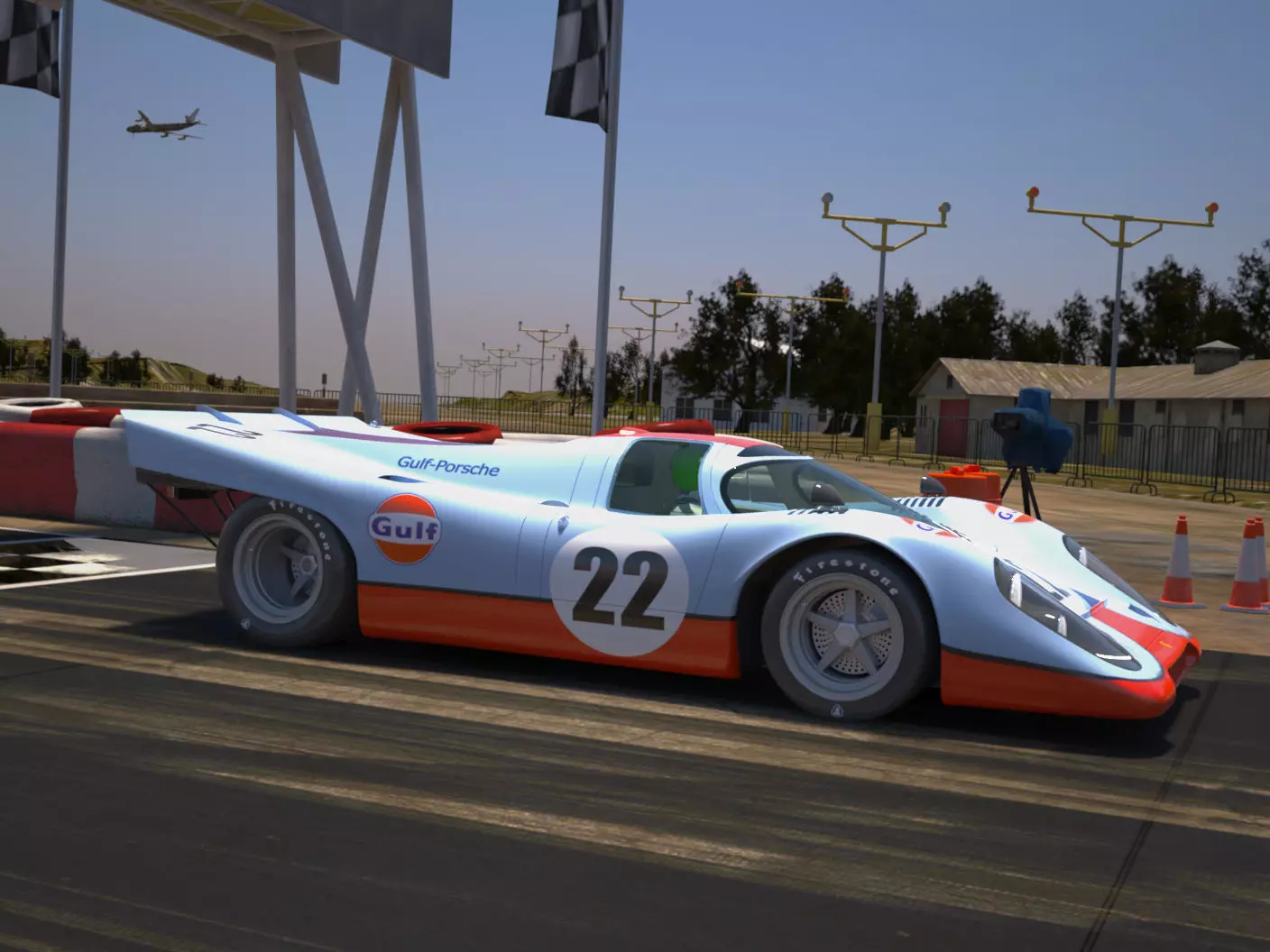 Porsche 917K 22 Gulf - 24h Le Mans 1970 3D model_4