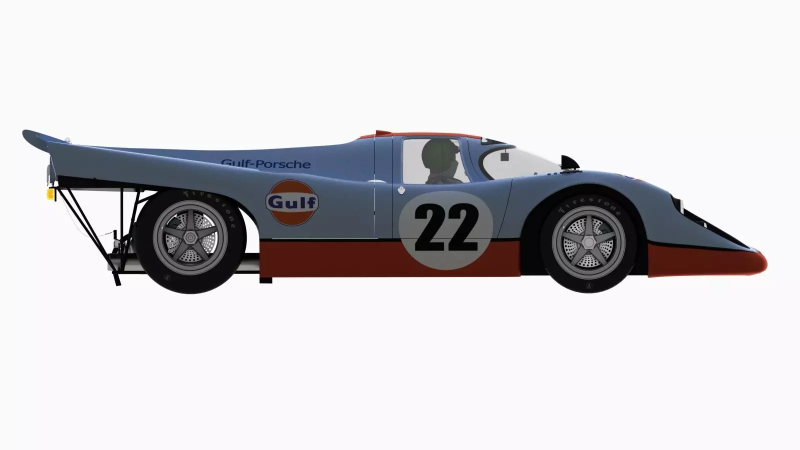 Porsche 917K 22 Gulf - 24h Le Mans 1970 3D model_11