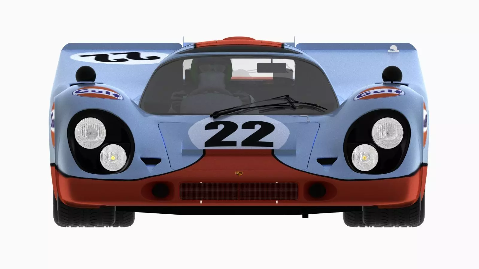 Porsche 917K 22 Gulf - 24h Le Mans 1970 3D model_10
