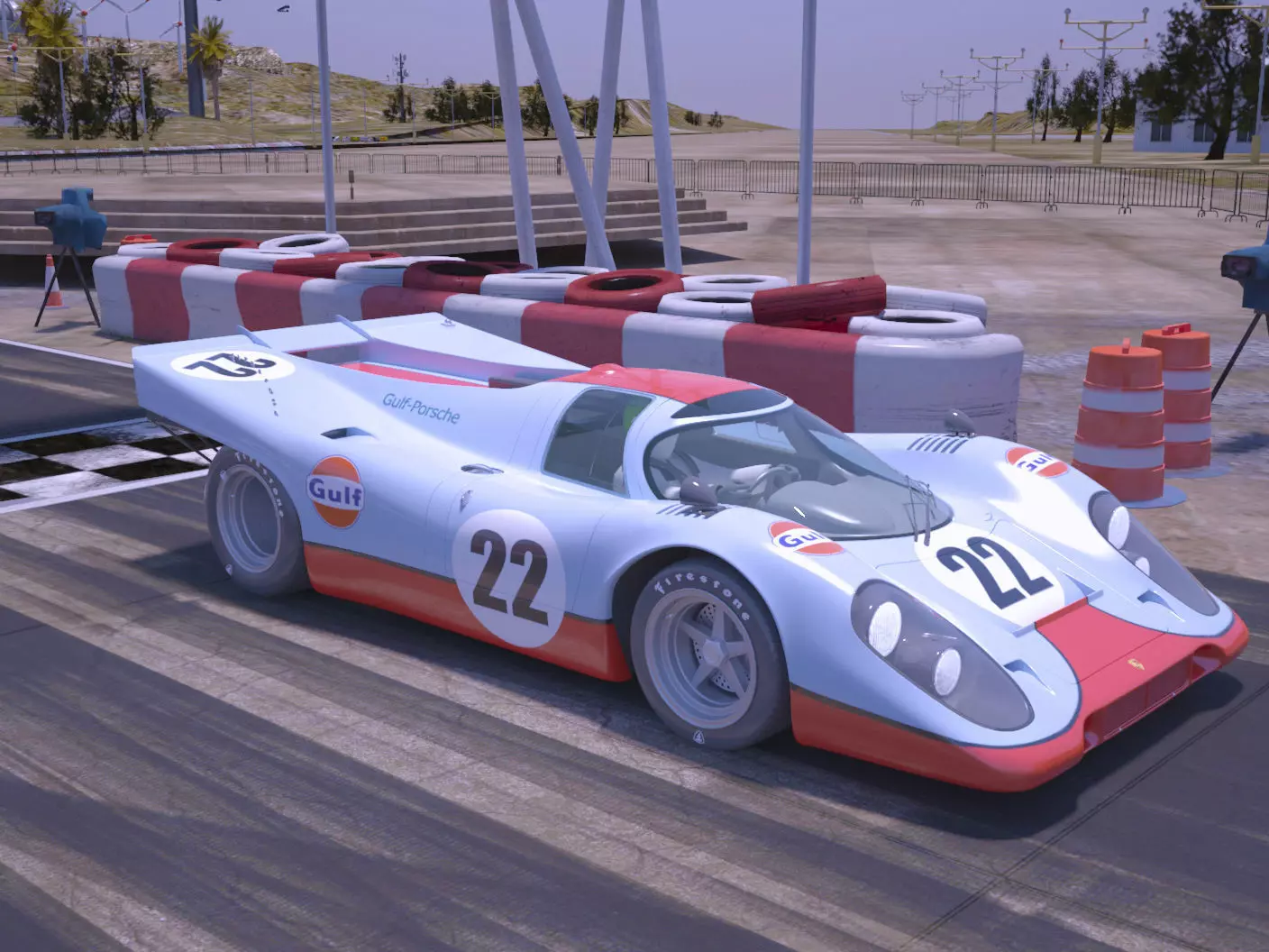 Porsche 917K 22 Gulf - 24h Le Mans 1970 3D model_0