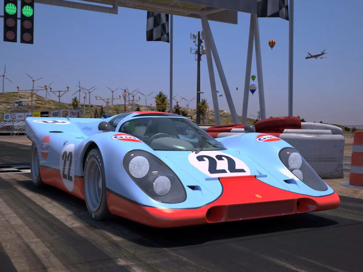 Porsche 917K 22 Gulf - 24h Le Mans 1970 3D model_2