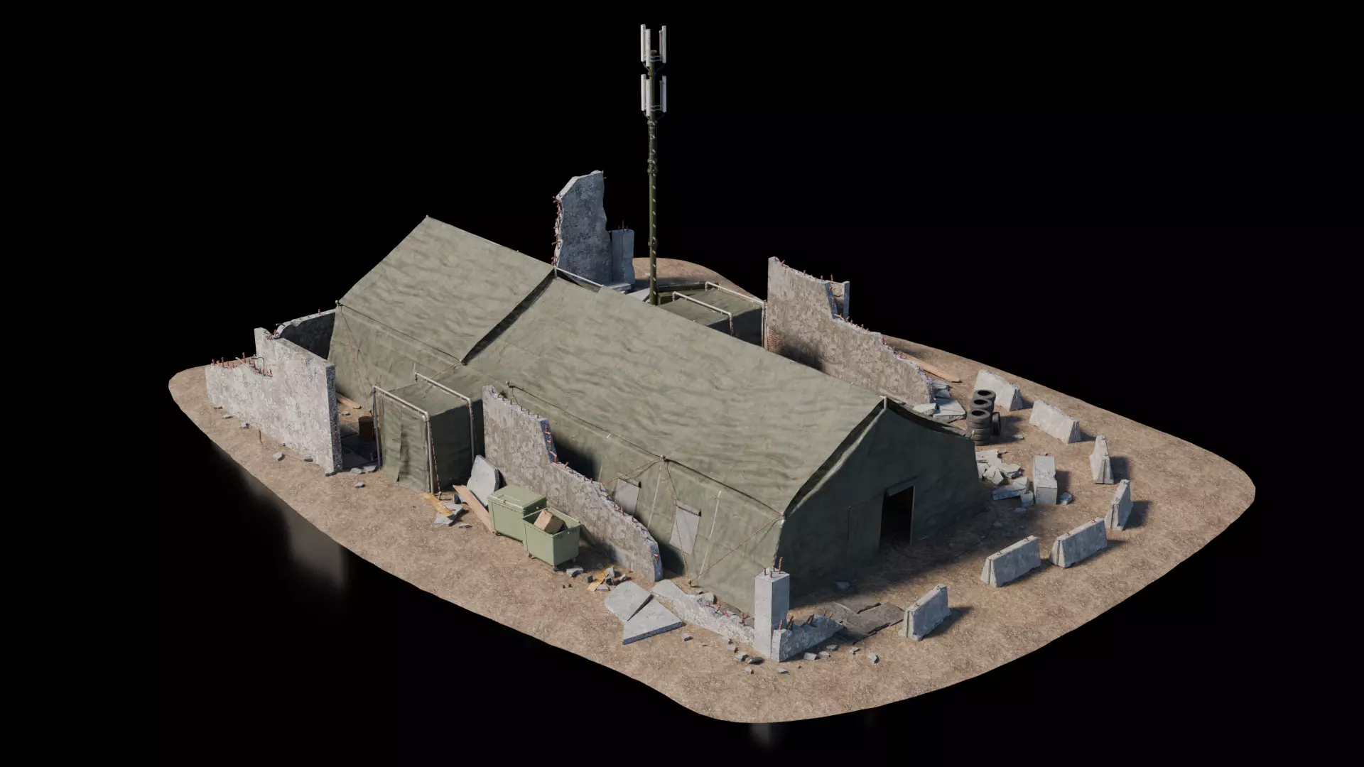 Warzone - HQ Tent 3D model_3