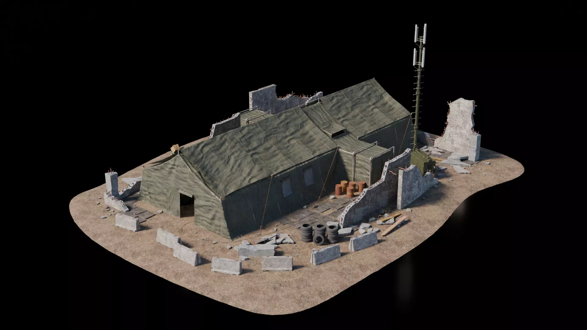 Warzone - HQ Tent 3D model_0