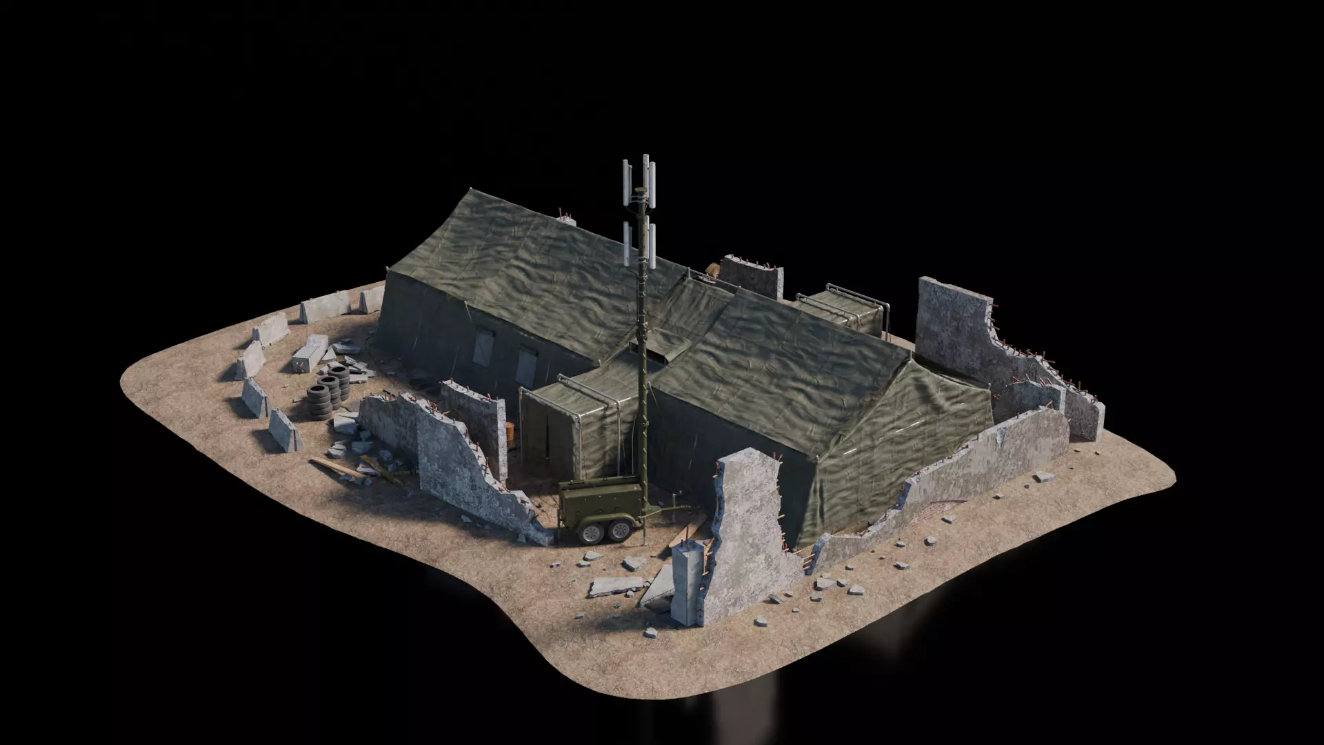 Warzone - HQ Tent 3D model_2