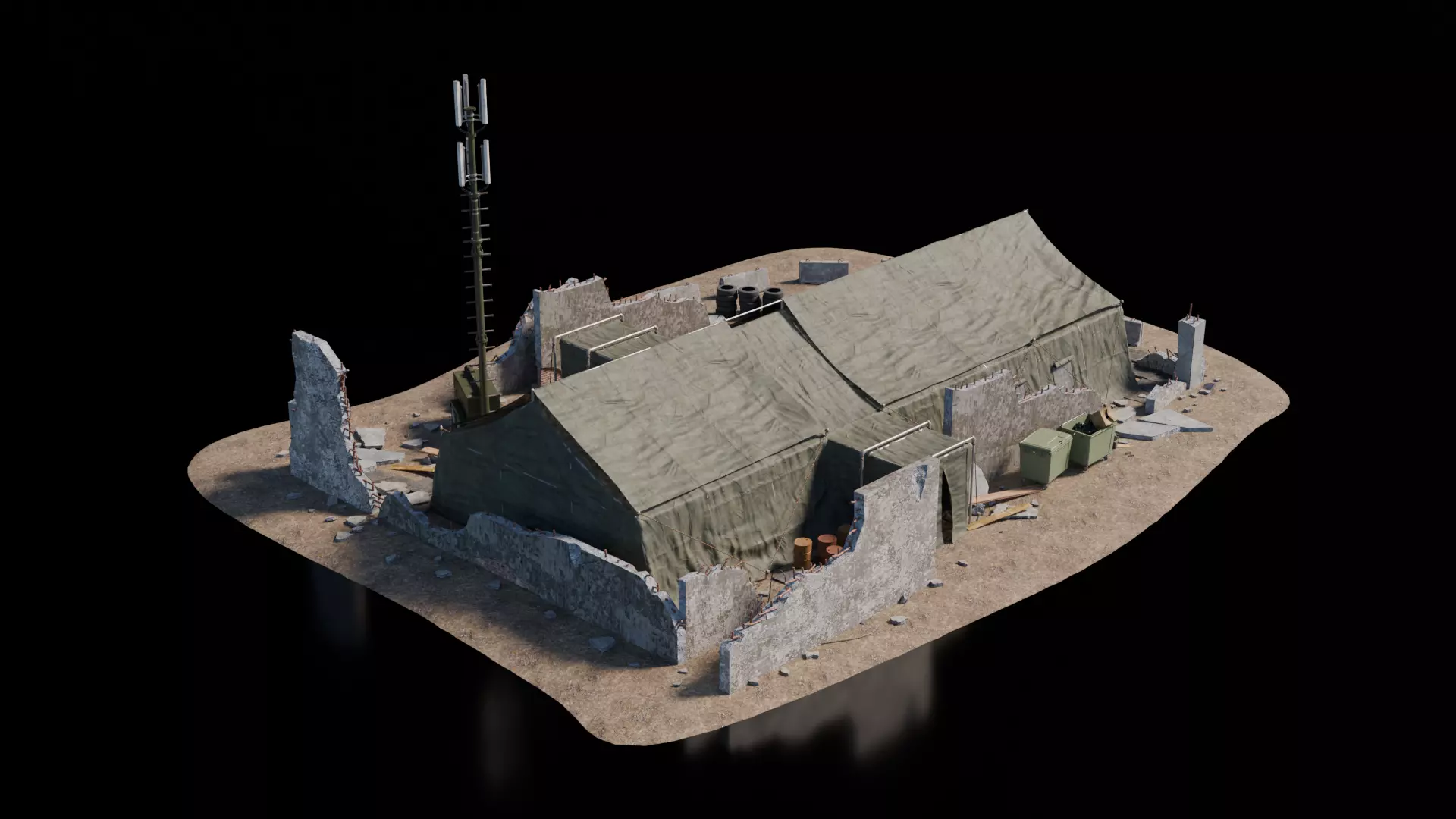 Warzone - HQ Tent 3D model_1