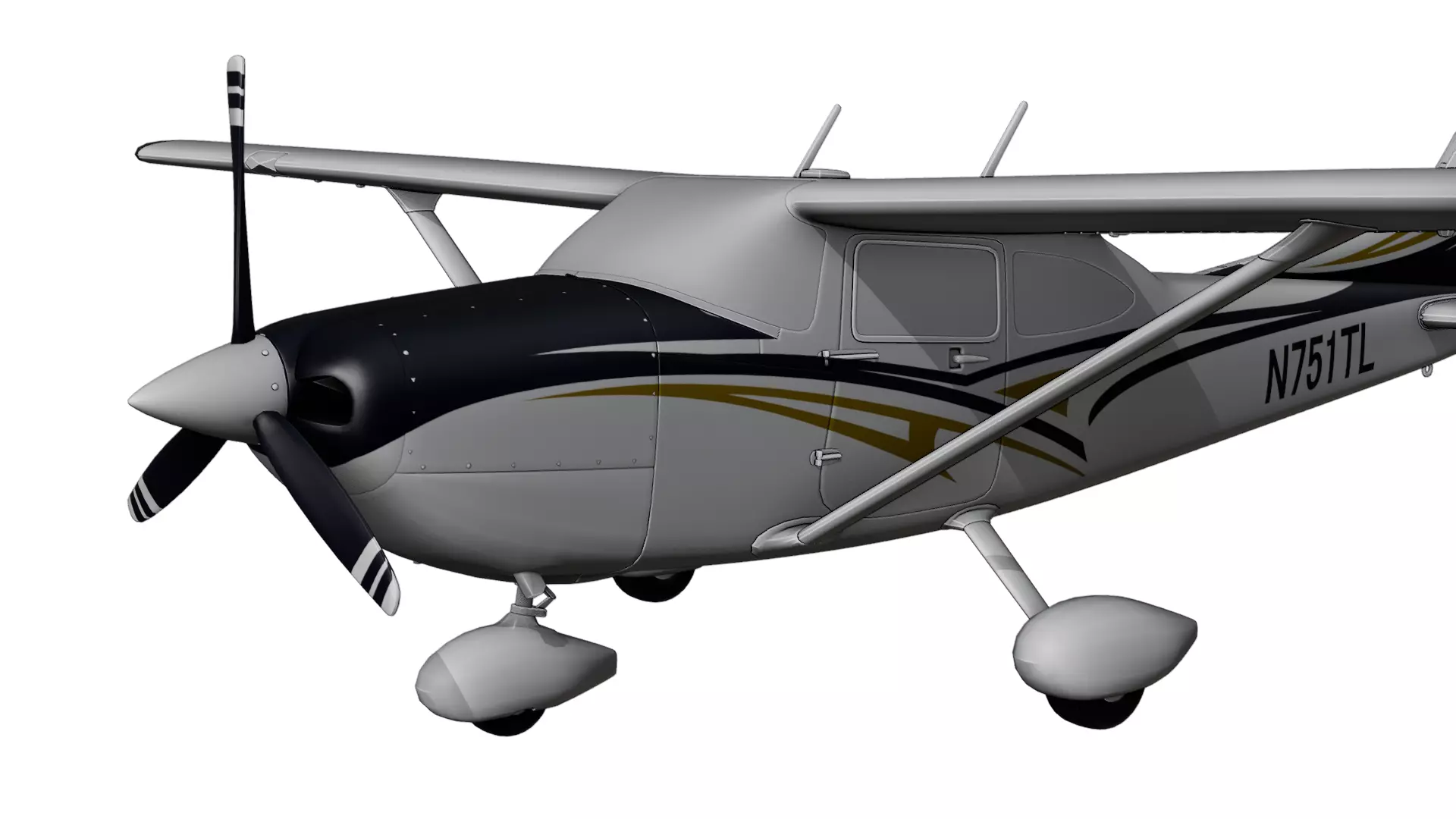 Cessna 182 Skylane  High Quality 3D Model 3D model_3