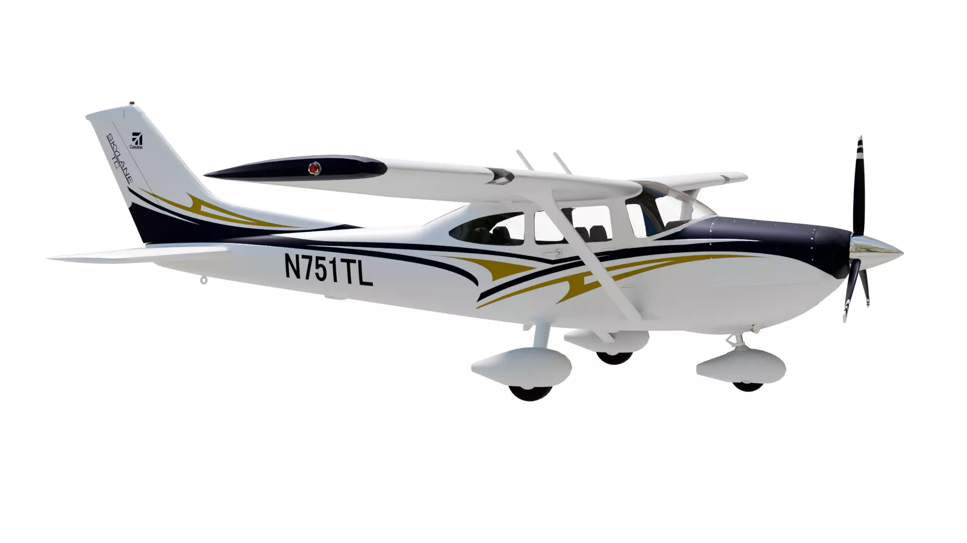 Cessna 182 Skylane  High Quality 3D Model 3D model_2