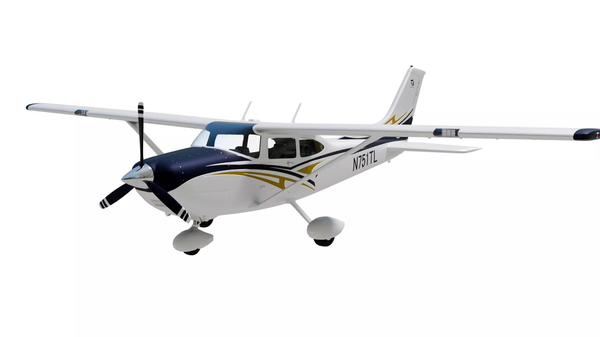 Cessna 182 Skylane  High Quality 3D Model 3D model_1