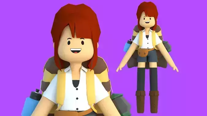 Minimal Cartoon Female Character