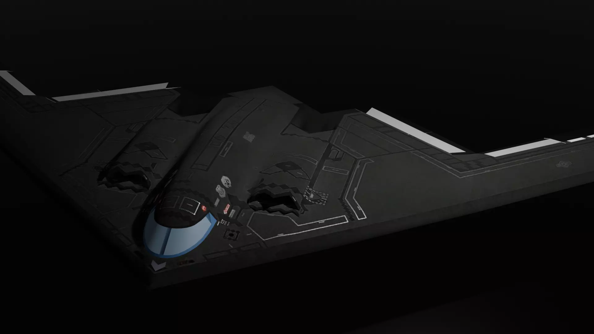 B2 Spirit Low-poly 3D model_0