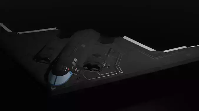 B2 Spirit Low-poly 3D model