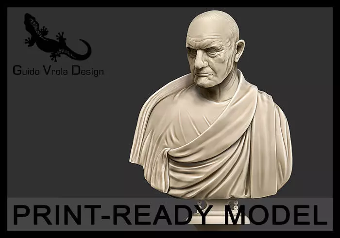 Printable bust of Roman Empire Consul 3D print model