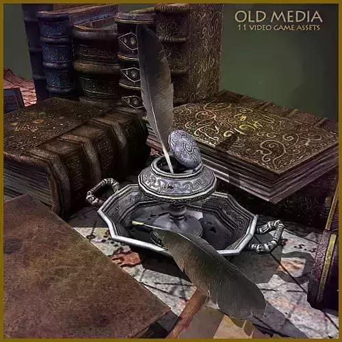 Old Media Low-poly 3D model