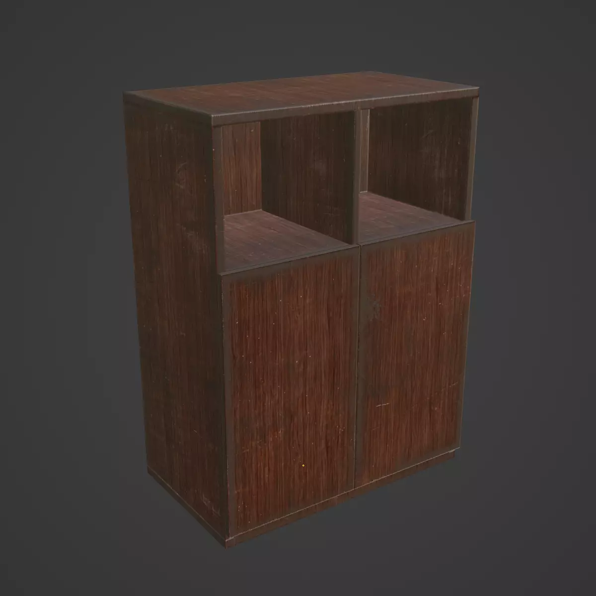 Simple Bookcase B 01 Low-poly 3D model_6