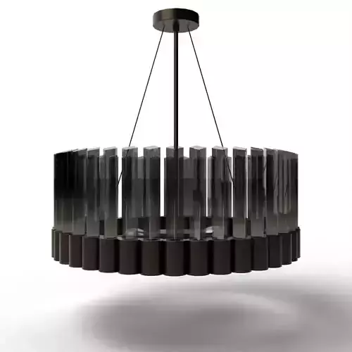 Risette Black Chrome and Crystal Chandelier