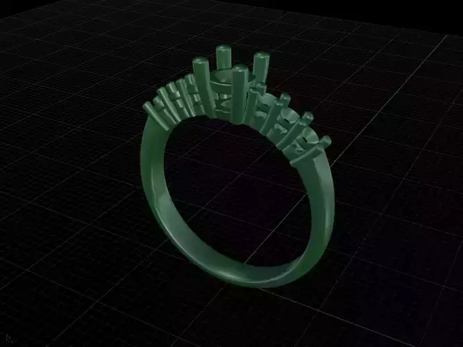Solitaire Engagement Ring   3D Printable Jewelry Model