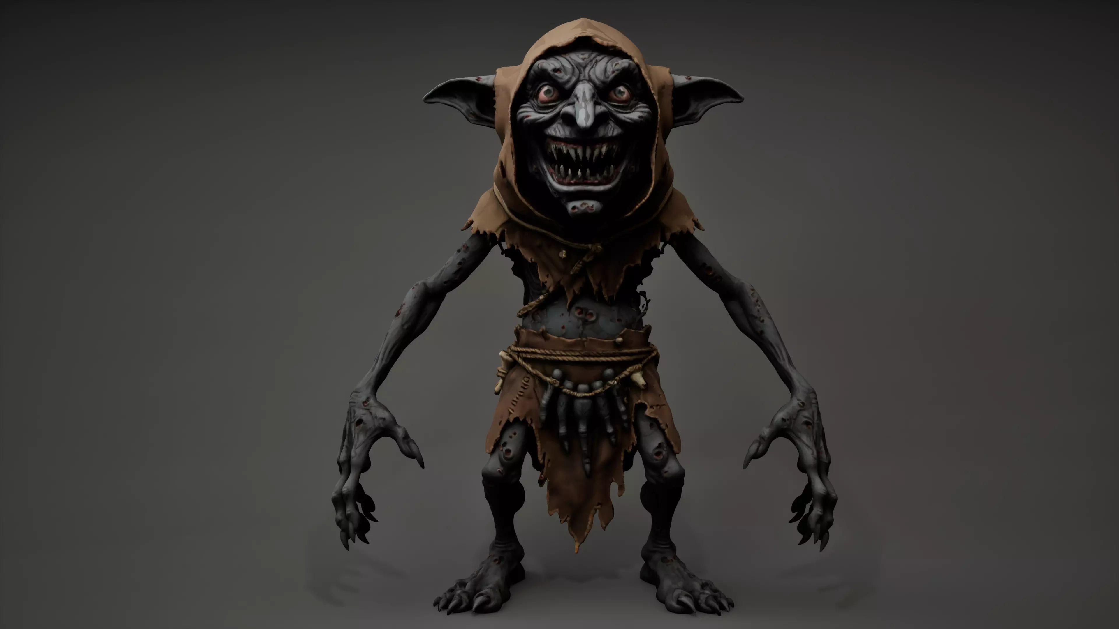 Goblin Animated Low-poly 3D model_0