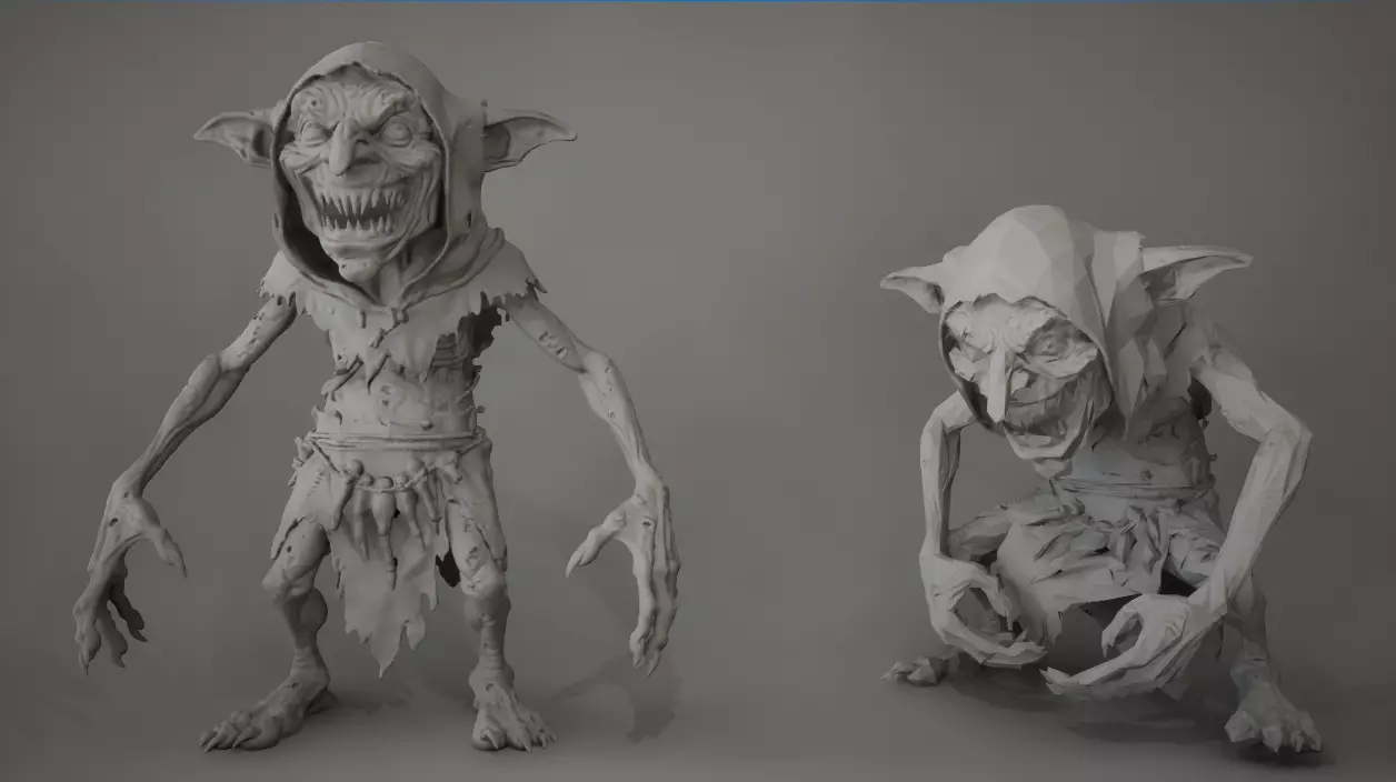 Goblin Animated Low-poly 3D model_5