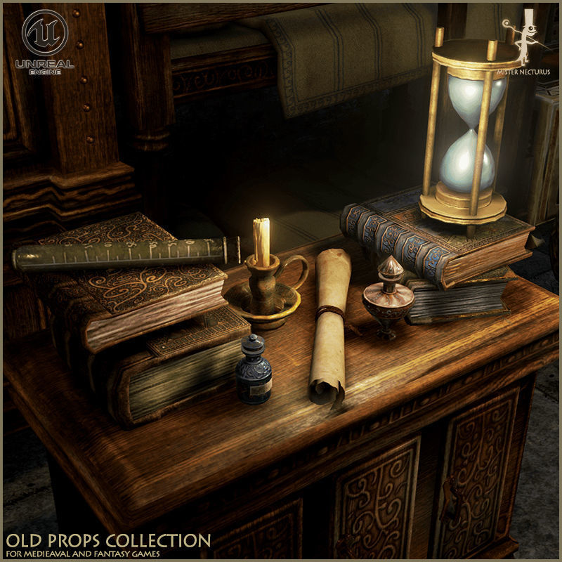 Old Props Unreal Pack Low-poly 3D model_3