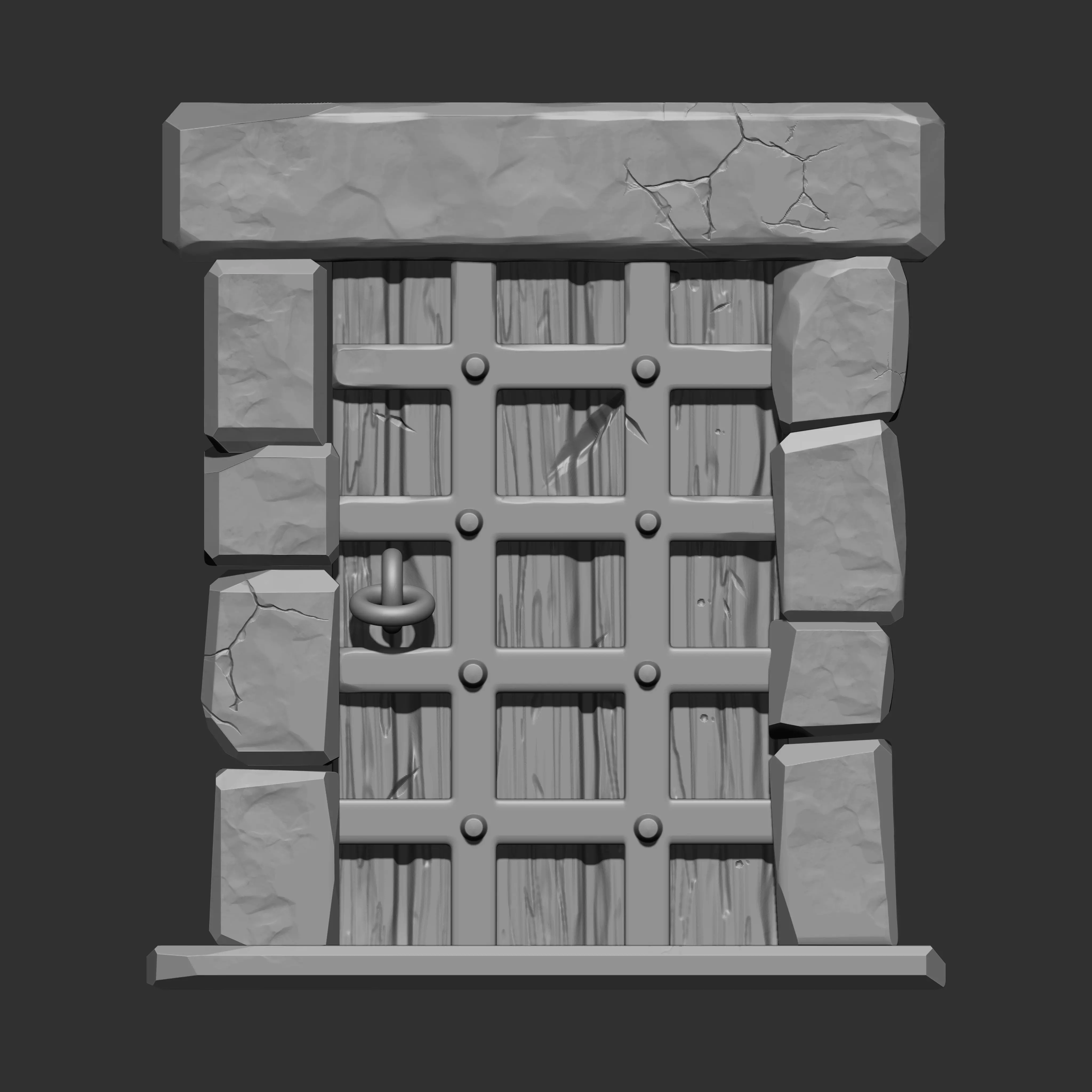 Stylized Doors IMM Brush Pack 5 in One 3D model_1