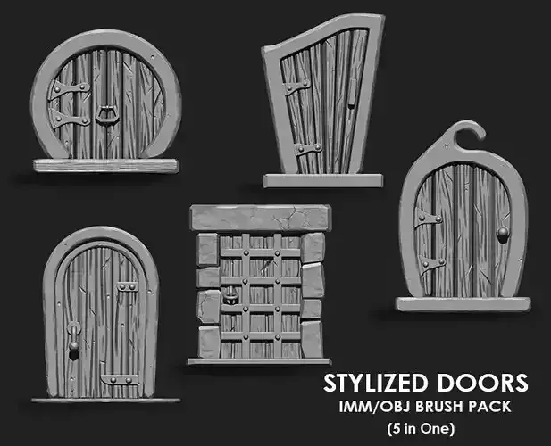 Stylized Doors IMM Brush Pack 5 in One