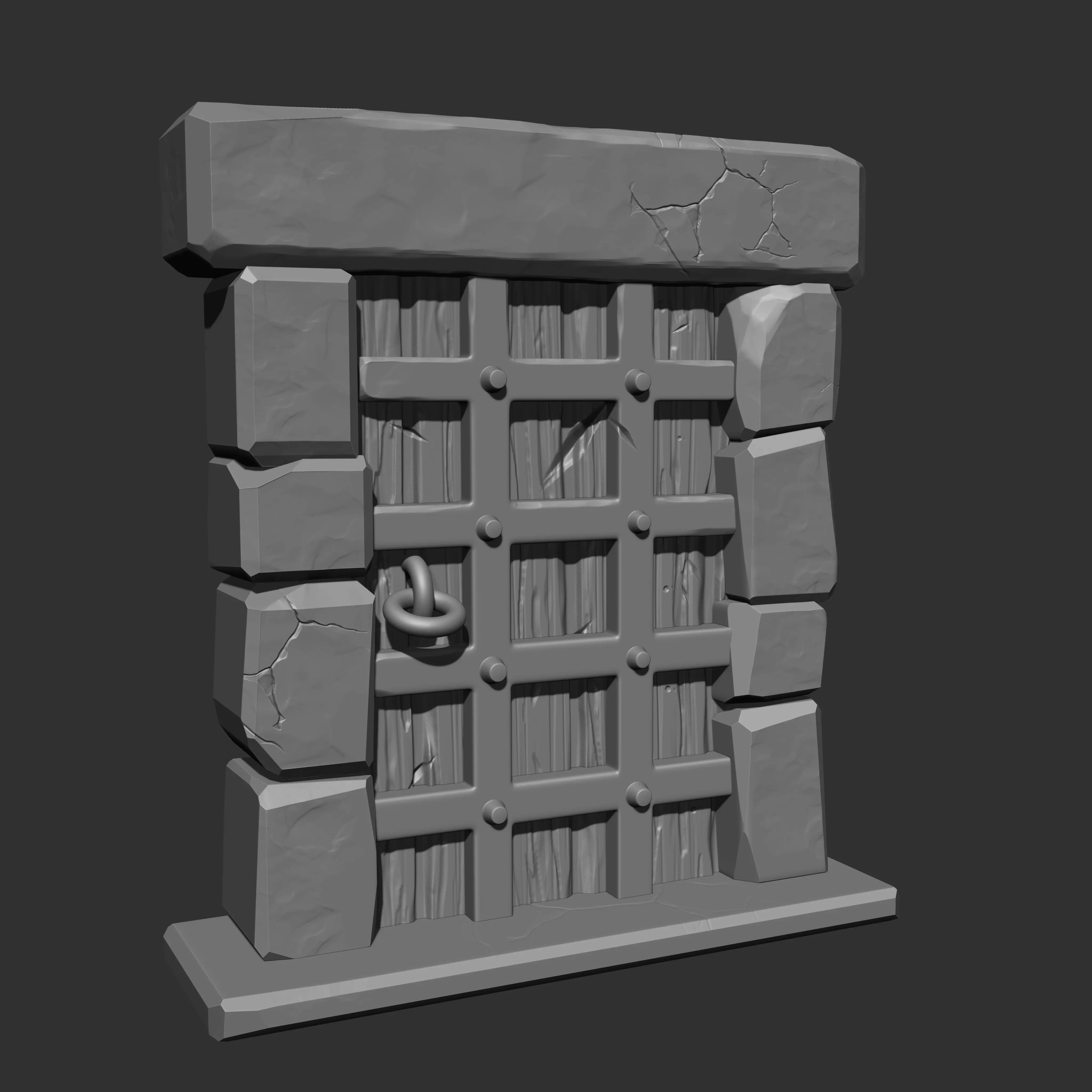 Stylized Doors IMM Brush Pack 5 in One 3D model_3